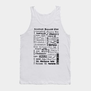 Shetland Mainland Place Names Tank Top